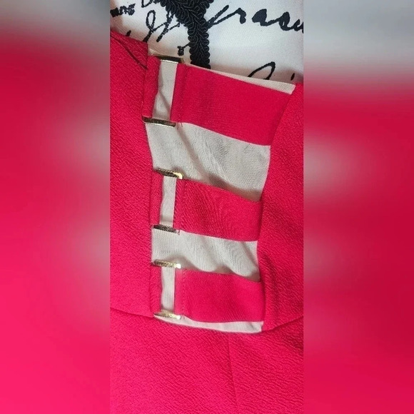 Bold Elements Women's Red Bodycon Side Cutout Dress Size Large NWT - Picture 5 of 14